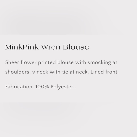 BNWT MinkPink Wren Blouse - Picture 3 of 7